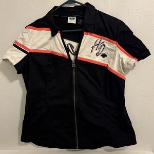 Women's Harley Davidson Shirt XL Speedway Spirit Full Zip Single Stitch